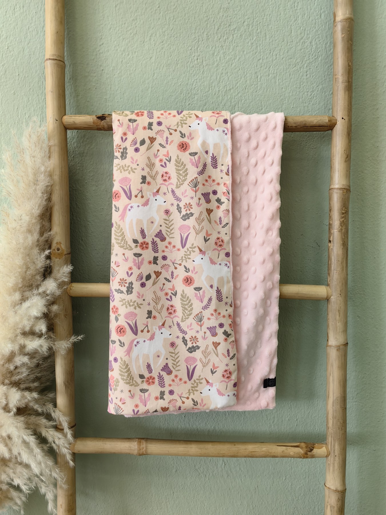 ΚΟΥΒΕΡΤΑ UNICORN Κουβερτούλα Minky/Πικέ Unicorn - Image 1