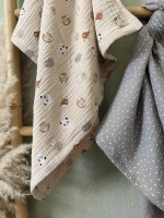 Σετ Βαμβακερές Μουσελίνες 2 τεμαχίων Animals - Image 2