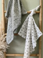 Σετ Βαμβακερές Μουσελίνες 2 τεμαχίων Green Leaves - Image 2